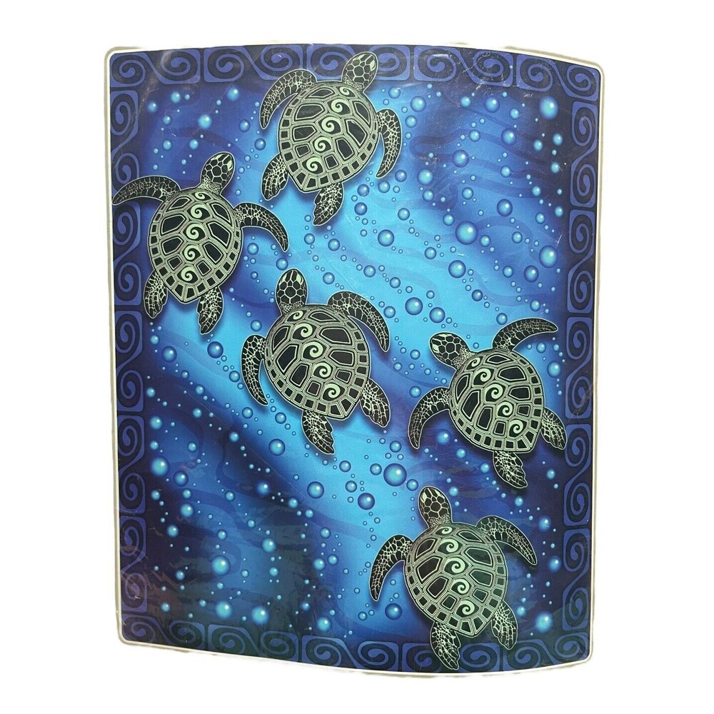 Tribal Sea Turtles Blue Soft Fleece Throw Blanket 50x60 Warm & Cozy